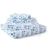 MUXHOMO Queen Size 4 Piece Sheet Set, Soft Breathable Bed Sheet Set for Bedroom with Deep Pocket ...