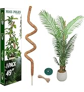 HFLYJPYW 1 Pack 48'' Bendable Moss Pole Monstera Plant Support for Climbing Indoor Plants - Stake...