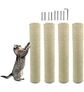 MUYG 4 Pcs Cat Scratching Post Replacement,15.7"x3.1''Natural Sisal Cat Tree Post Replace Parts f...