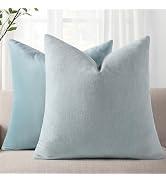 Pallene Decorative Chenille Throw Pillow Covers 18x18 Set of 2, Luxury Soft Velvet Pillow Covers ...