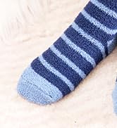 Kids Fuzzy Slipper Grip Socks Boys Girls Non Slip Winter Thick Fluffy Warm Soft Plush Thermal Cre...