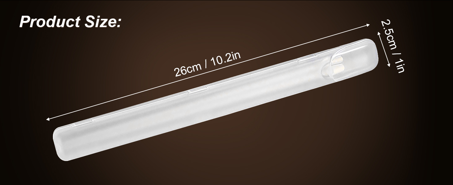 Each case measures 10.2" x 1.0" (26 x 2.5cm)