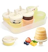 haakaa Popsicle Molds for Kids, Silicone Ice Pop Molds BPA-Free, Collapsible Ice Cream Cups with ...