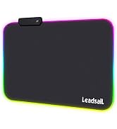 LeadsaiL RGB Gaming Mouse Pads 13.8*9.8inch Led Gaming Mouse Mat with 12 Lighting Modes, Non-Slip...