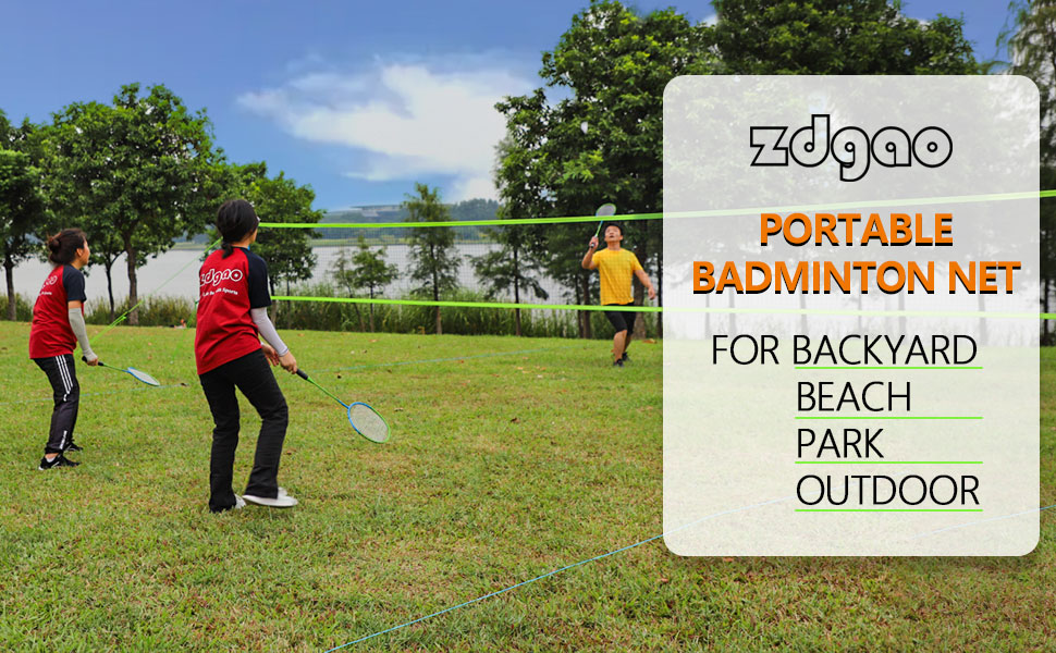 Badminton set for backyard