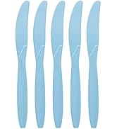 Amcrate Light Blue Disposable Medium Weight Plastic Knives - Ideal for Weddings, Party’s, Birthda...