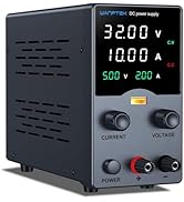 Wanptek DC Power Supply Variable 30V 10A, Bench Power Supplies with Encoder Adjustments Knob, USB...