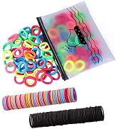 300 Pack Hair Ties BEoffer Baby Toddlers Girls Elastics Hair bands No Damage Black Colorful Small...