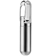 Small Pocket Pill Box Keychain,TISUR Portable Waterproof Pill Case Titanium Travel Pill Container...
