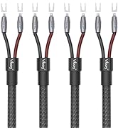Viborg VS901 Hi-end Speaker Cable 6.6FT/2M 16 Strands 19.5 AWG F18MM Durable Braided HiFi Multipl...