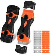 THINKWORK Razor Blade Scraper - 2Pcs Razor Scraper Set with 20Pcs Razor Blades, Scraper Tool for ...