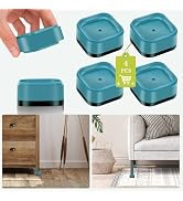 Yookwutar 4 Pack Furniture Risers 1 Inch, Adjustable Bed Risers Heavy Duty for Table Desk Couch C...