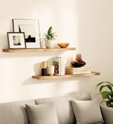 wood floating shelves