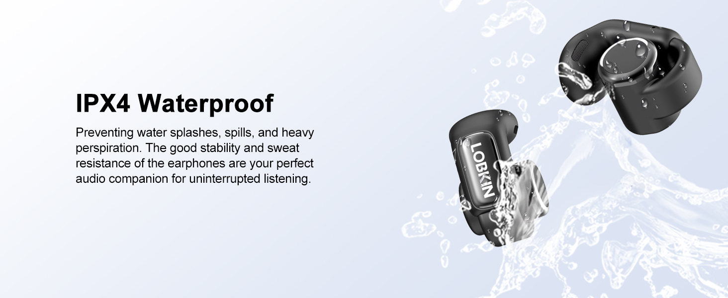 IPX5 waterproof wireless earbuds