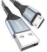 FEMORO Micro USB Cable 6ft 480Mbps Data Transfer & 12W Charging, USB A to MicroUSB 2.0 Cord for O...