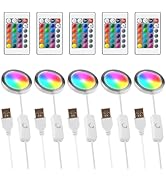 Howarx 5 Set 3D Printer LED Lamp Kit 001 Remote Contorl with RGB Color, Compatible with Bambu lab...