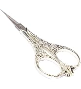 BIHRTC Vintage European Style Scissors Stainless Steel for Cross Stitch Cutting Embroidery Sewing...