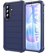 Hensinple for Samsung Galaxy A37 5G Phone Case with Screen Protector, Heavy Duty Military Shockpr...