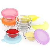 VOLCANOES CLUB Salad Dressing Container To Go - 7×1.3oz Mini Glass Food Storage Condiment Contain...
