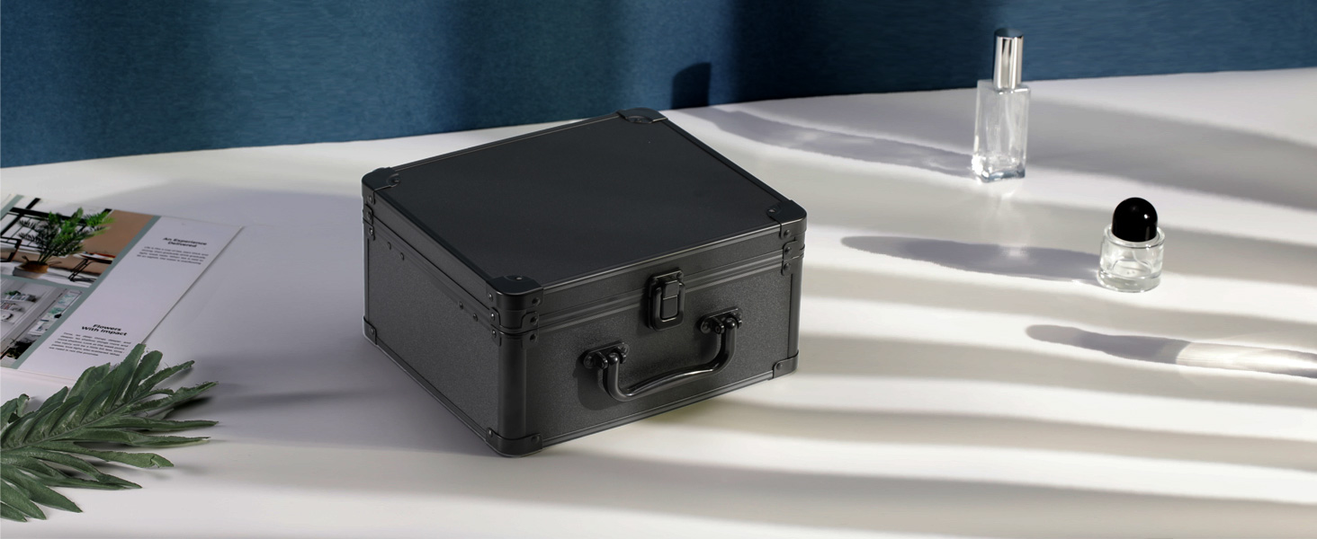 Makeup Box with Lighted Mirror, Travel Train Case Cosmetic Organizer Makeup Suitcase led mirror