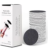 60pcs Replaceable Sandpaper Refill Discs for Electric Foot File Callus Remover Hard Dry Dead Skin...