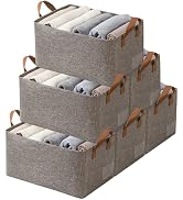 MURRI&MURRDI Fabric Storage Bins with Metal Frame, Large Decorative Storage Baskets for Organizin...