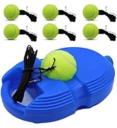 Magicorange Tennis Trainer Rebound Ball with 6 String Balls, Solo Tennis Training Equipment for S...