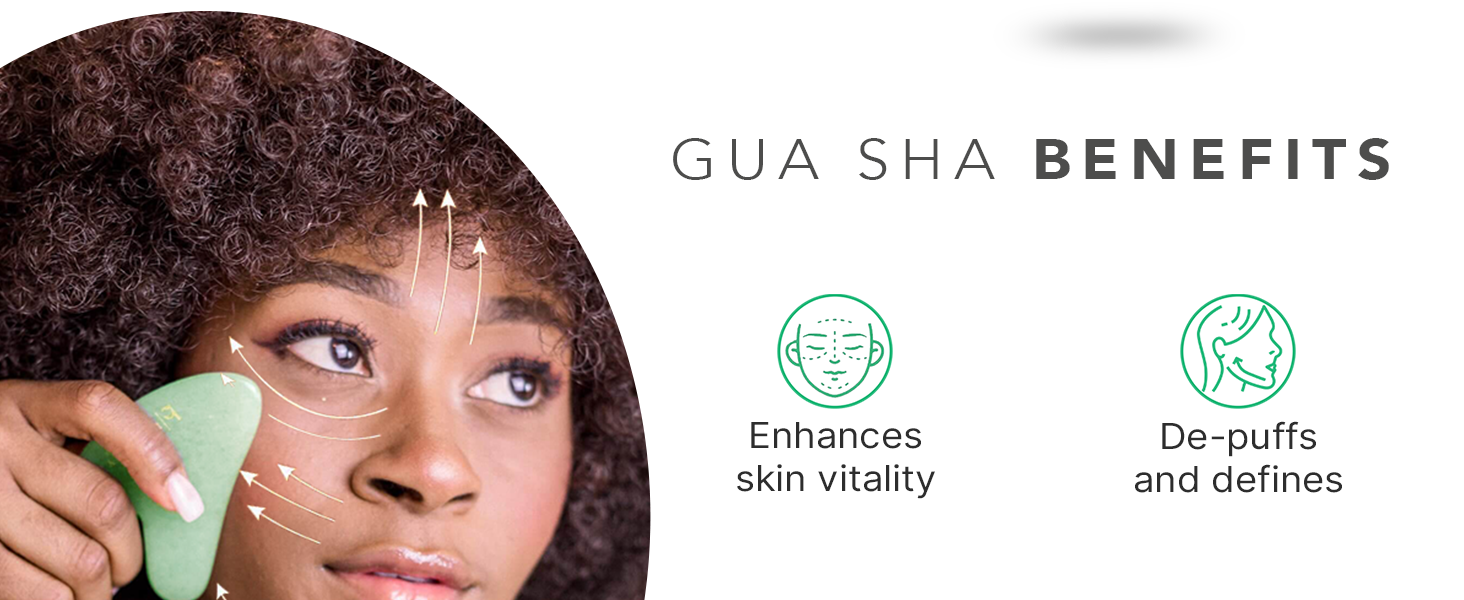 rose quartz gua sha shua face stone kit guacha gu qua quasha real jade gasha tool massage facial