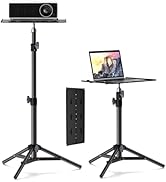 LEORFI Projector Stand Tripod, Laptop Tripod Stand, Foldable Portable Projector Floor Mount, Heig...