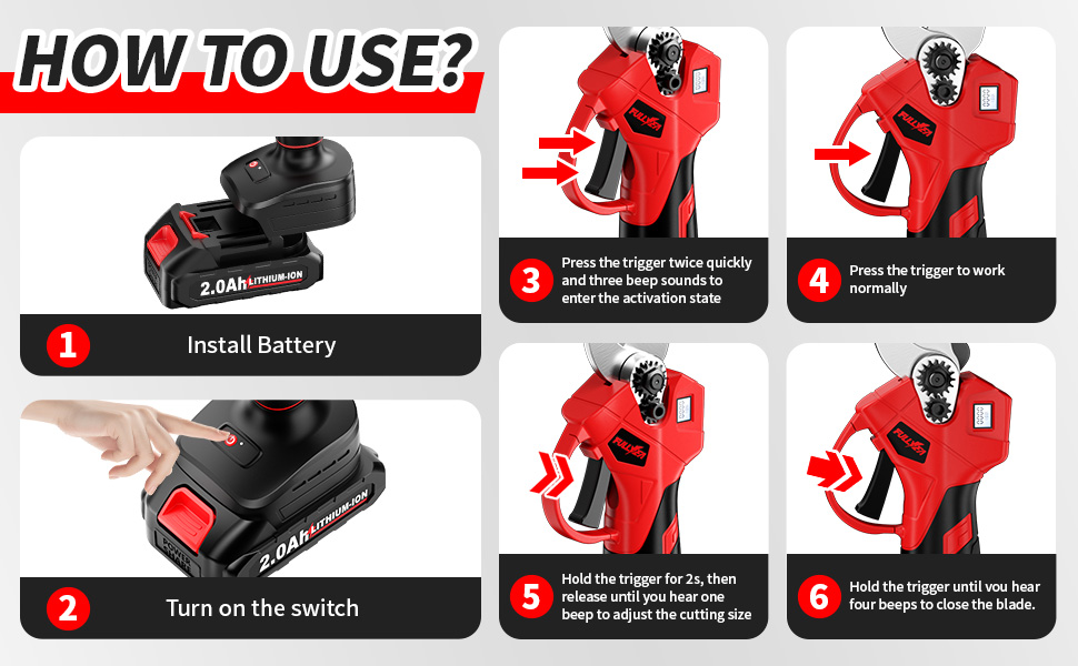 battery powered pruning shears