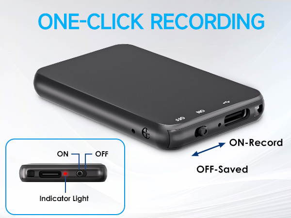 record saved indicator light on off