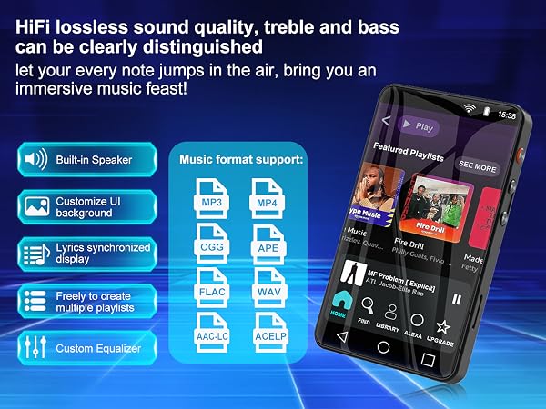 MP3 music player with HiFi speaker
