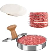 Cook Guy Stainless Steel Burger Press Patty Maker – Non-Stick Hamburger Press for Grilling, BBQs,...