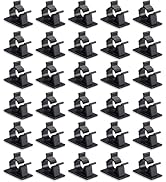Viaky 30 Pcs Black Clips Self Adhesive Backed Nylon Wire Adjustable Cable Clips Adhesive Cable Ma...