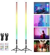 2 Pack 4ft Portable Battery Powered Tube Light 5000 mAh Handheld LED Tube Lights 120cm with Tripo...