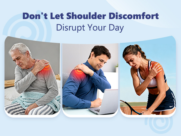 Shoulder heating pad with massage for pain relief, perfect for daily shoulder discomfort