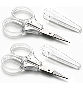 SCAIKTIG Small Craft Scissors, 3" Tiny Travel Scissors Tsa Compliant with Cover, Sharp Scissors a...