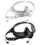 Aegend Swim Goggles with Nose Cover for Adults, 2 Pack Wide View Swimming Goggles Anti-Fog/UV No ...