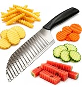 Suuker Crinkle Cutter, Wave Potato Slicer, Vegetable Chopper, Black | tainless Steel Food Veggie ...