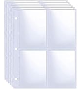 40 Pack 320 Pockets 2.5x3.5” Photocard Sleeves for A5 Mini 3 Ring Binder, Ultra-Clear K-pop Card ...
