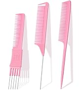 TsMADDTs Hair Combs Set, 3PCS Fine Tooth Rat Tail, Parting, Lift Teasing Combs for Women and Men ...