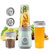 iSiLER Personal Blender, 300W Portable Blender for Shakes Smoothies with 20 Oz Travel Cup, Smooth...