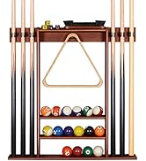 XCSOURCE Pool Cue Rack Only, Pool Stick Holder Wall Mount, Pool Billiard Stick + Ball Set Wall Cu...
