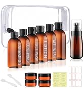 Wowang Travel Kit - 10 Pcs Travel Bottles for Toiletries, TSA Approved, Leak Proof Plastic Small ...