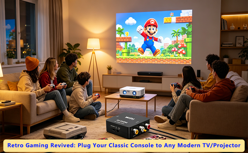 RCA to HDMI AV to HDMI Converter