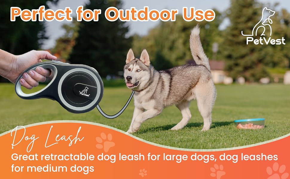 26 FT Retractable Dog Leash Strong Nylon Tape Uses