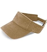 Sun Visor hat Sports 100% Cotton & Pigment Quick Adjust Strap Closure Sun-Protect Golf Men Women ...