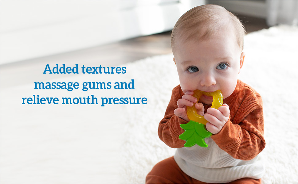 Added textures massage gums and relieve mouth pressure