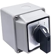Taiss Changeover Switch 3 Position Selector Switch Box 8 Terminals 20A 550V Universal Latching Ro...