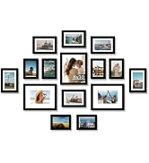 JCJMY 15 Pack Picture Frames Collage Wall Decor for Wall Hanging or Tabletop, Gallery Wall Frame ...